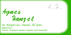 agnes hanzel business card